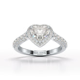 1.73 CT Heart Cut Lab Diamond Engagement Ring - Jama Jewels